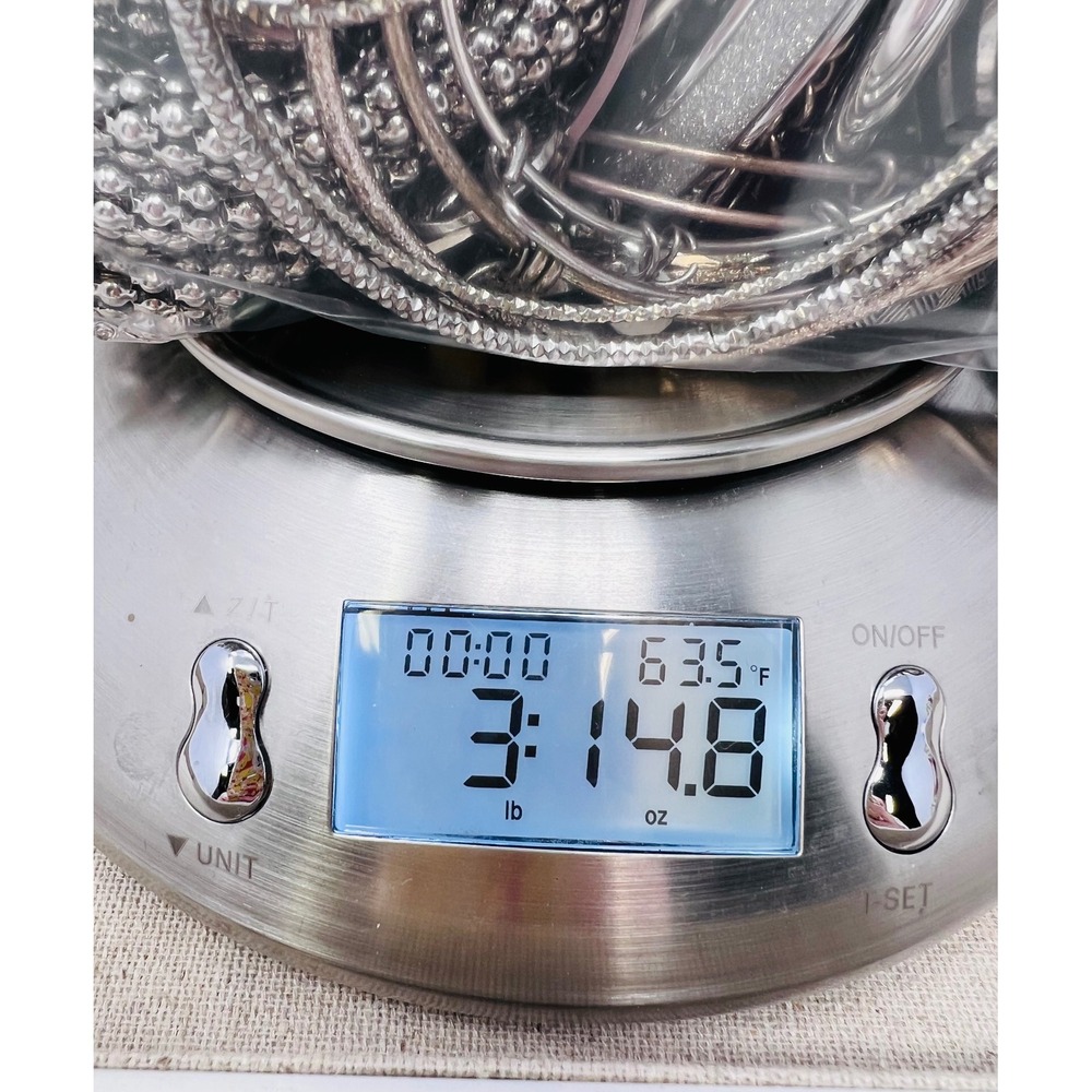 Vintage & Modern Silver Tone Mixed Metal Wearable Bracelet Jewelry Lot 3lbs - Picture 16 of 16